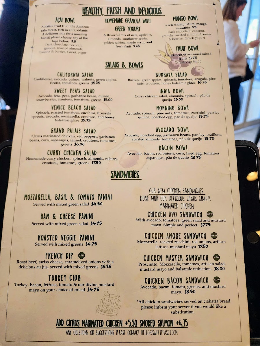 Menu Sweet Pea's Café-2