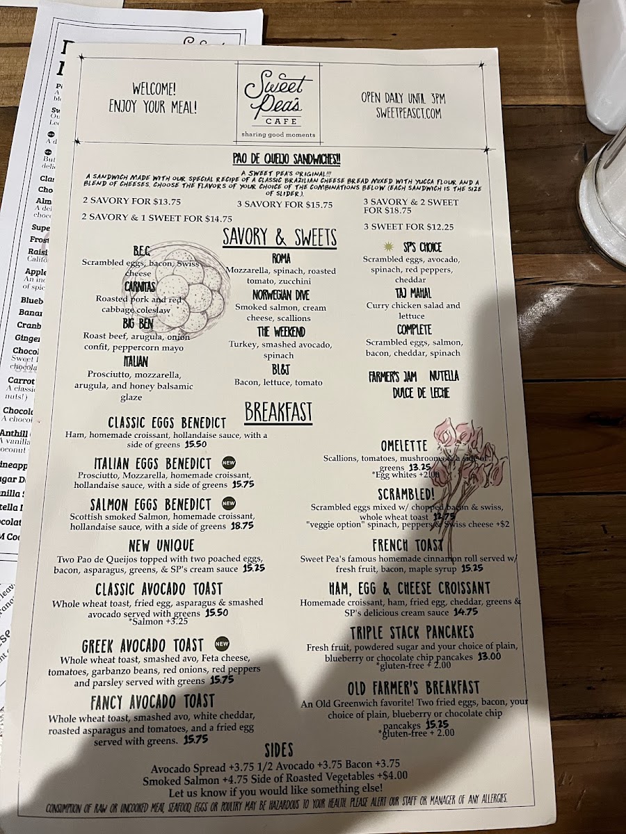 Menu Sweet Pea's Café-4